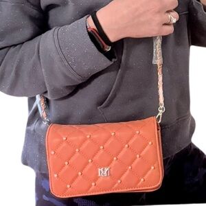 Badgley Mischka Beaded Pearl Crossbody Clutch